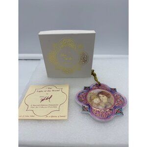 Limited Edition Edna Hibel Light of the World Porcelain Christmas Ornament with